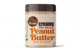 Flavinz Creamy 100% Natural Peanut Butter Unsweetened  Plastic Jar  1 kilogram